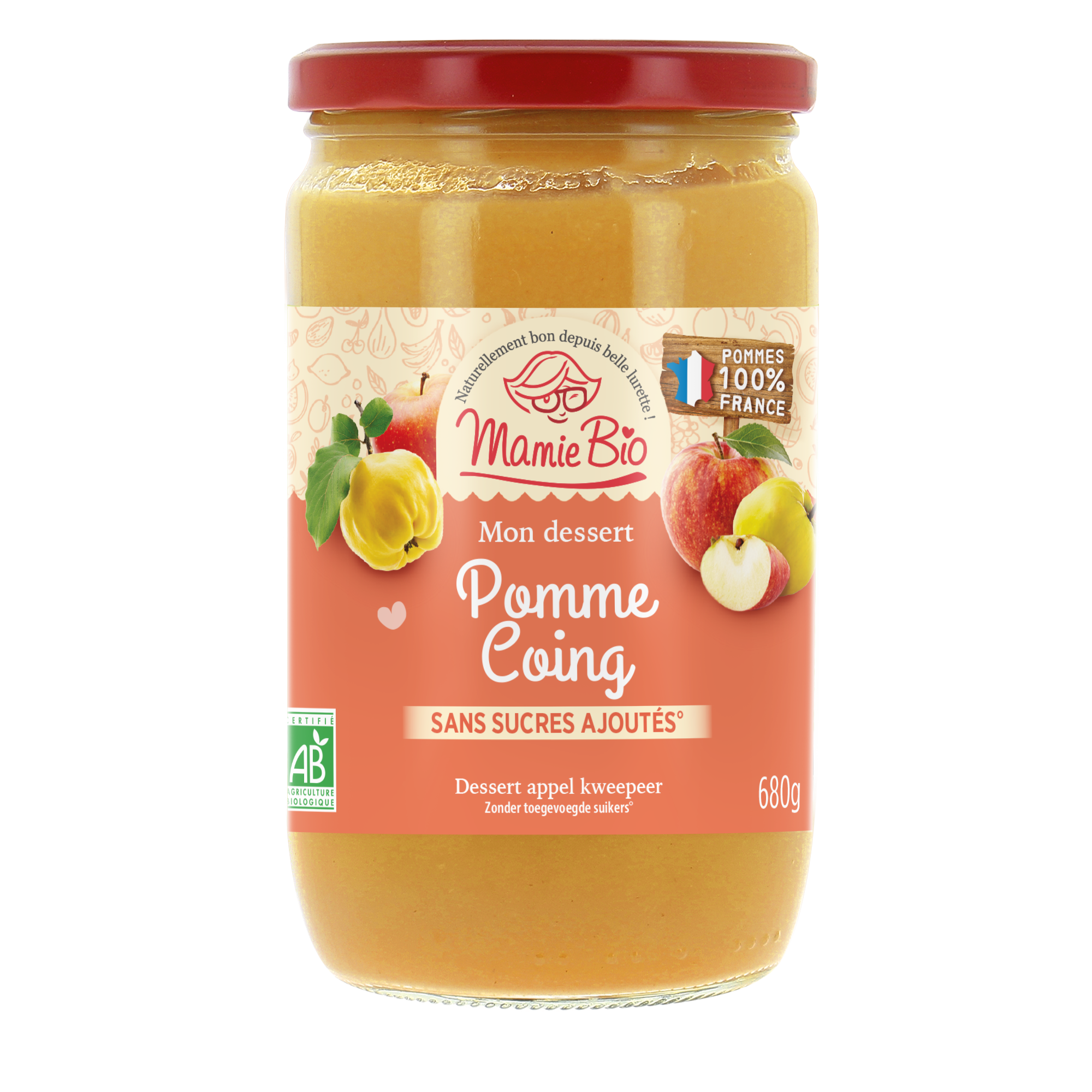 Purée de Pomme France Coing bio