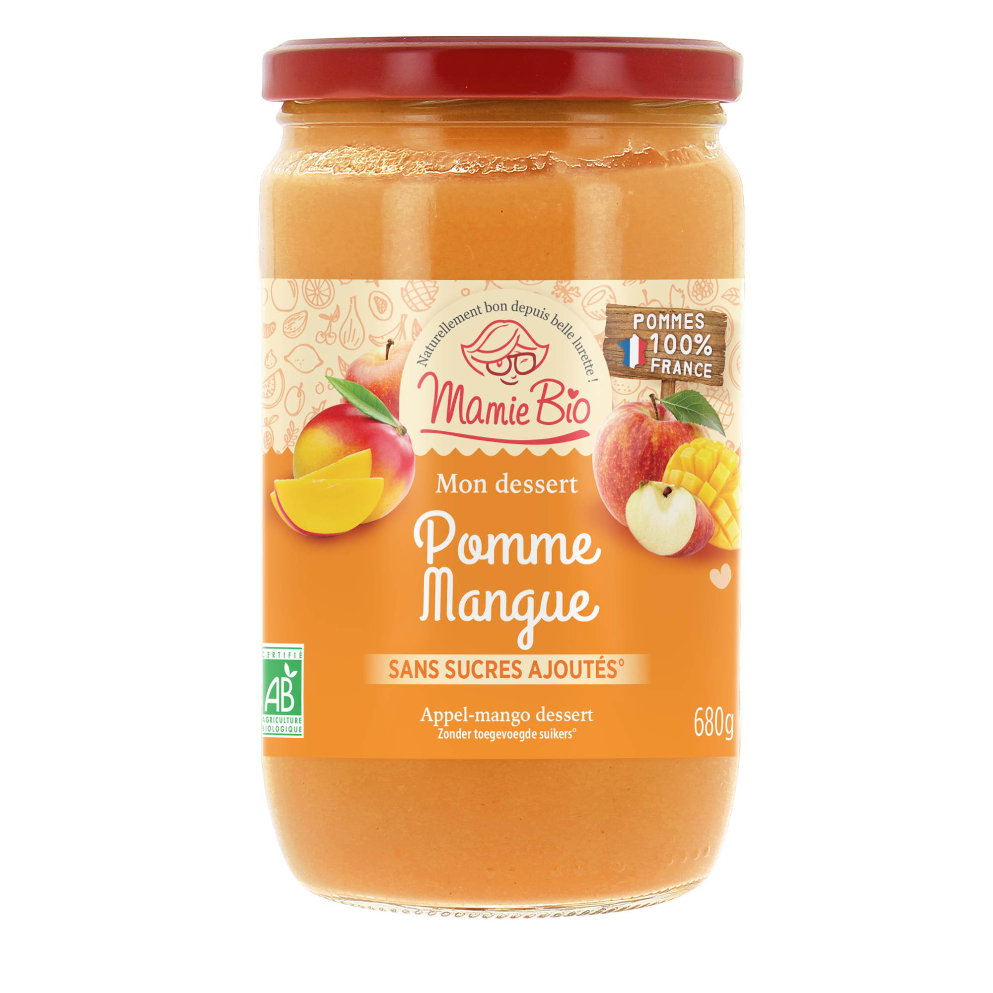 Purée de Pomme France Mangue bio