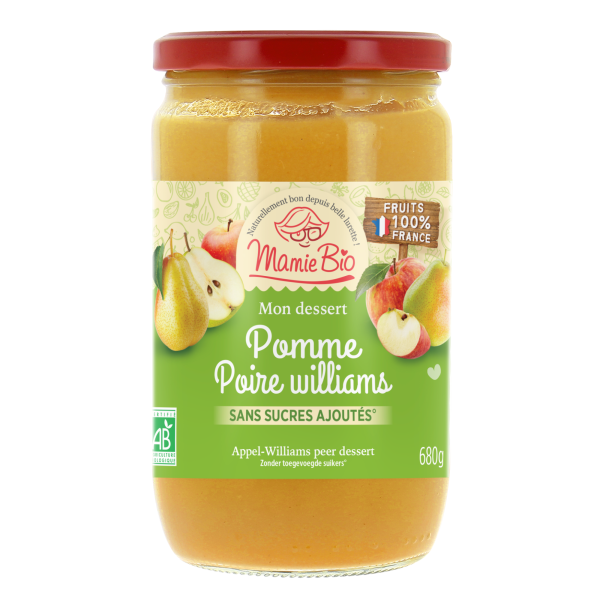 Purée de Pomme France Poire William's bio