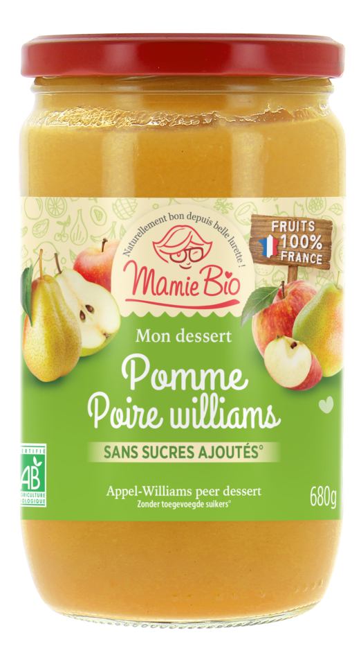 Purée de Pomme France Poire William's bio