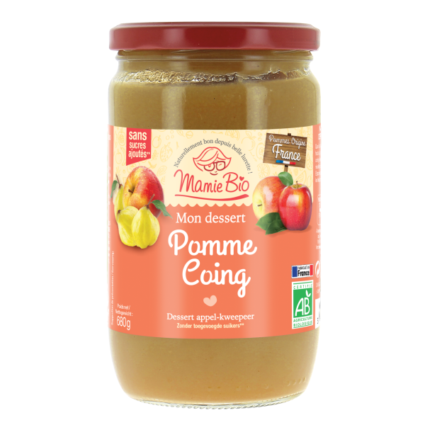 Purée de pomme France coing bio