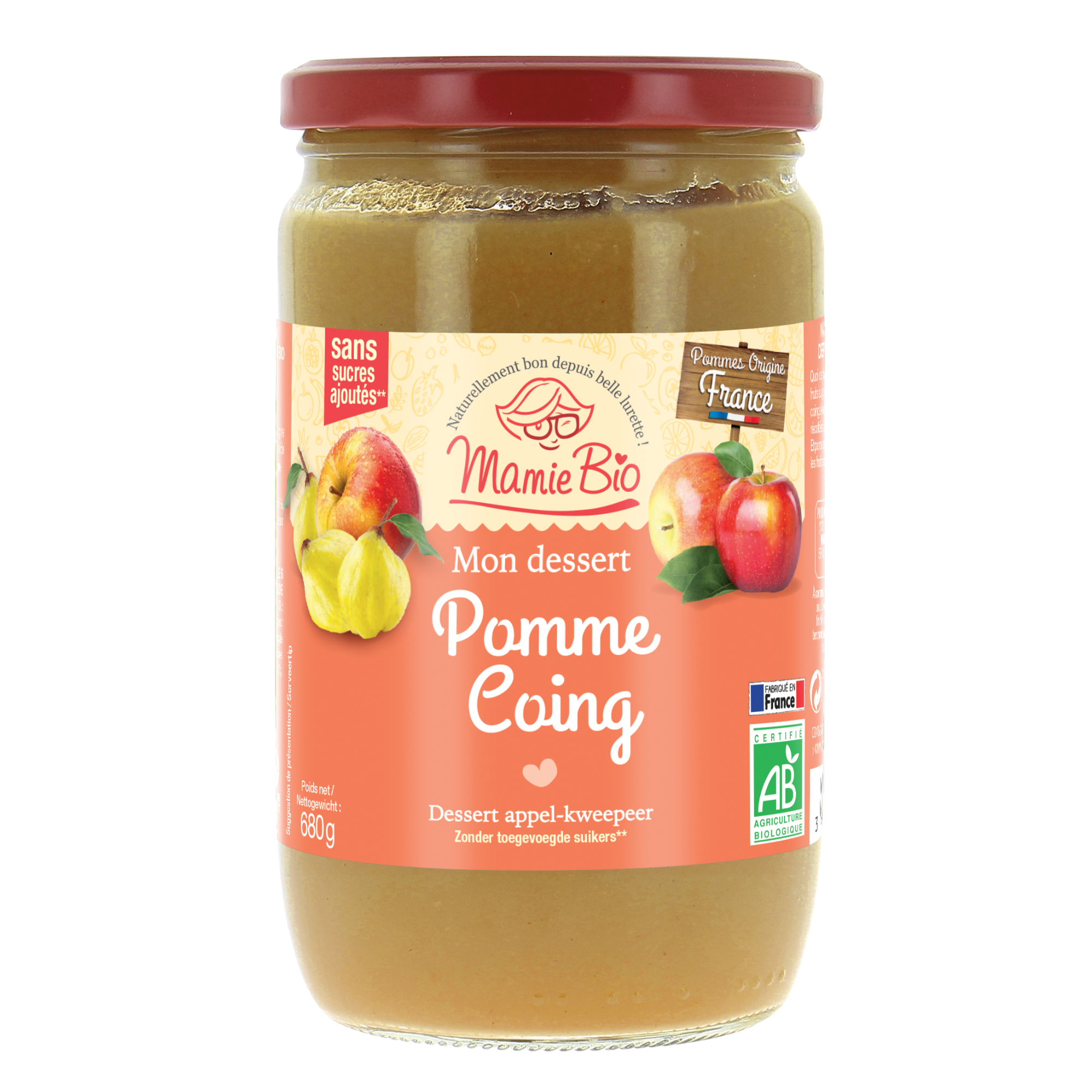 Purée de pomme France coing bio