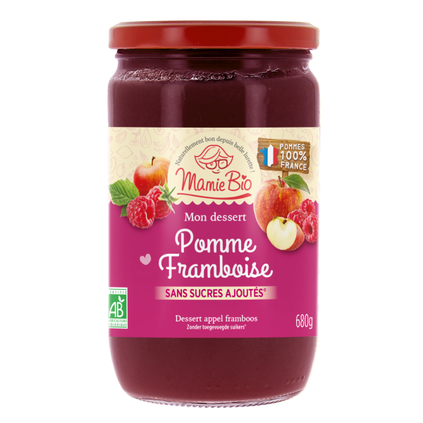 Purée de pomme France framboise bio