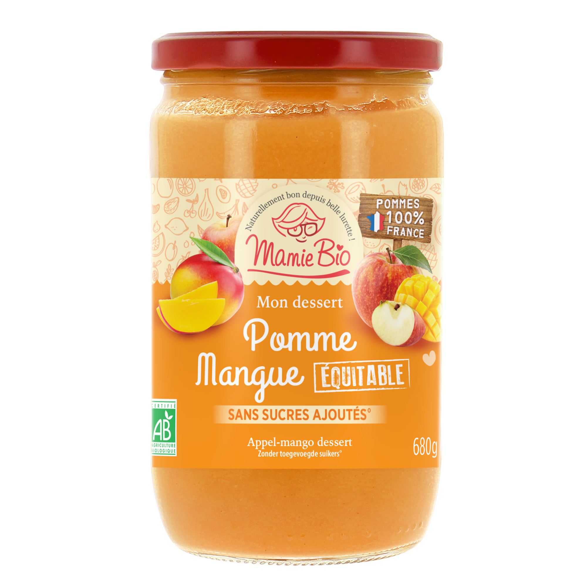 Purée de pomme France mangue bio
