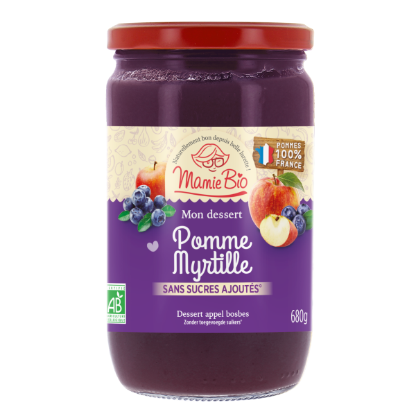 purée de fruits pomme myrtille