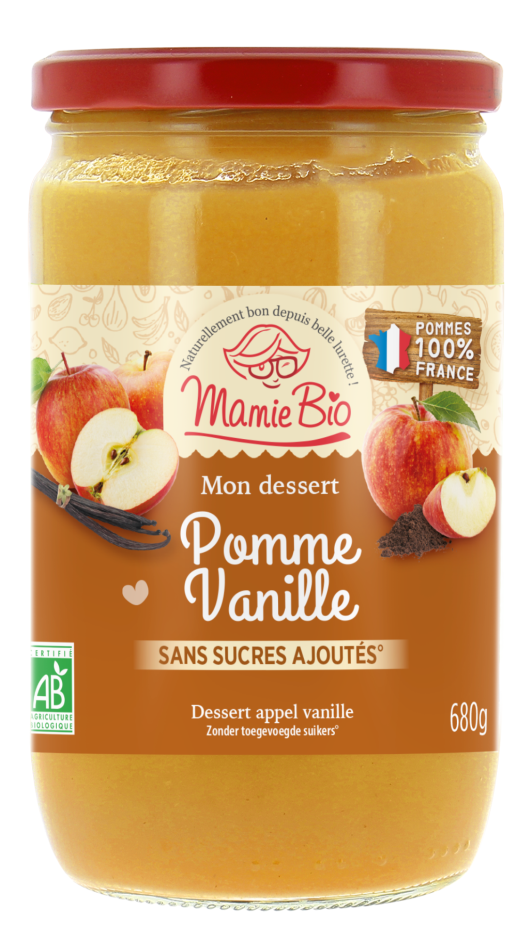 purée de fruits pomme vanille