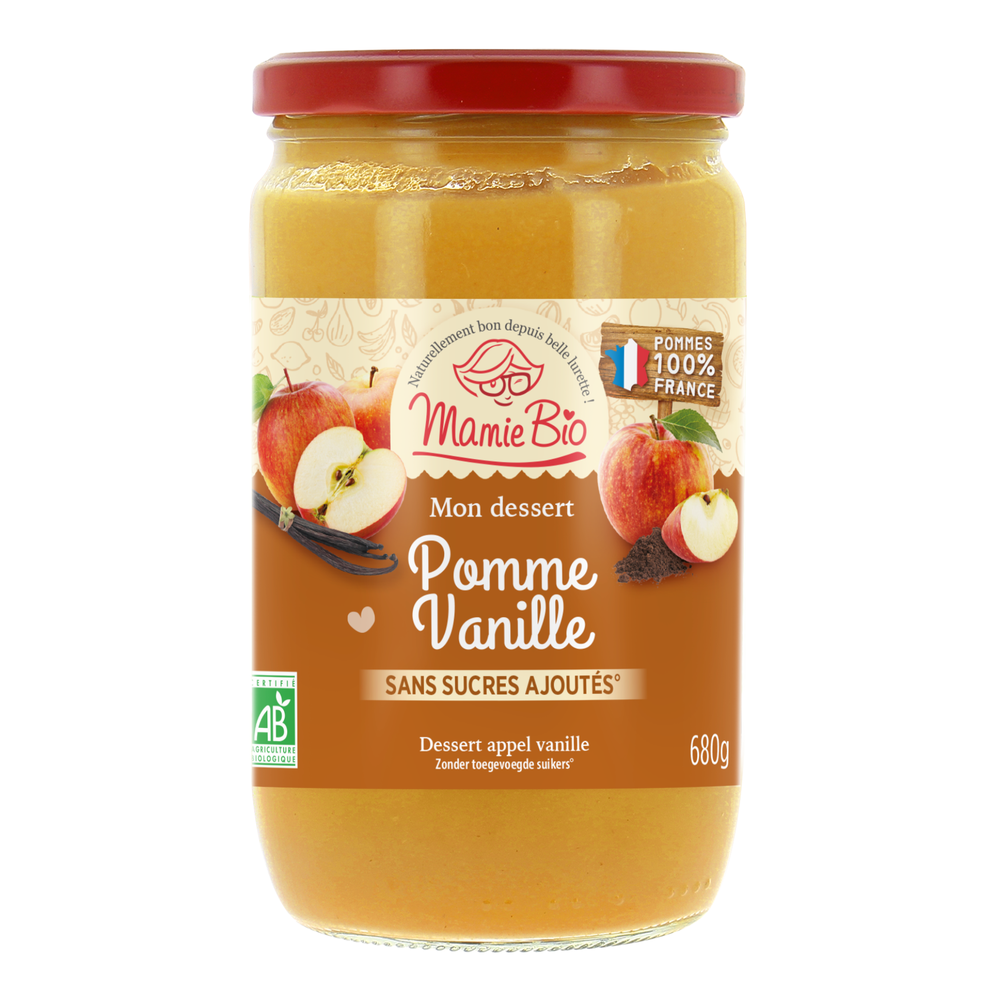 purée de fruits pomme vanille