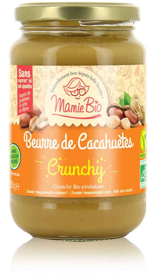 Beurre de Cacahuète Crunchy Curly 340g -  Chocolats