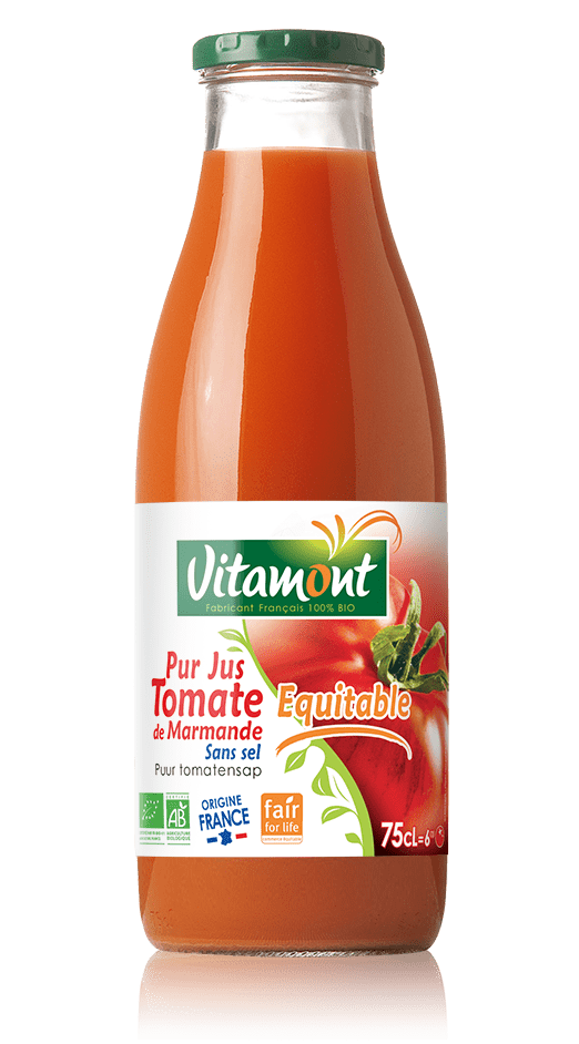 Pur jus de tomate de Marmande sans sel France bio