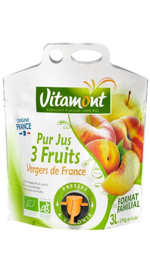 Acheter Promotion Vitamont Mini pur jus d'ananas Bio, Lot de 4x25cl