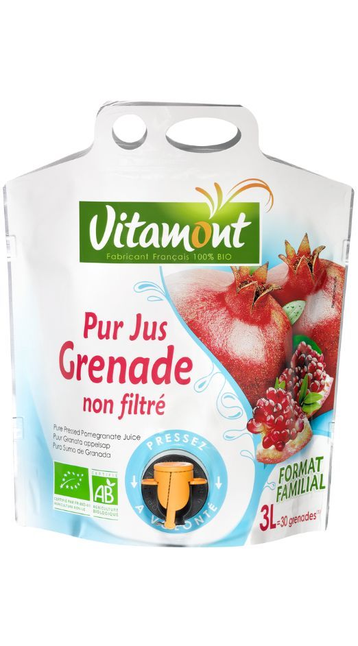 Pur jus de grenade non filtré bio