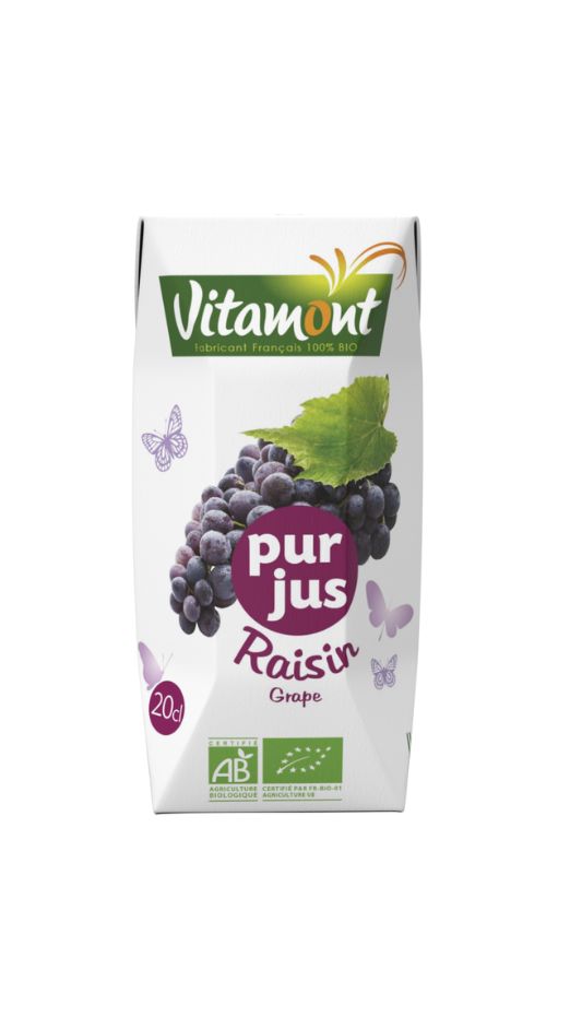 Pur jus de pomme bio non filtré - Les briques 1L - Vitamont