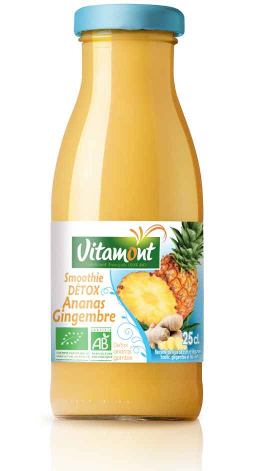 Smoothie détox ananas gingembre bio - Vitamont