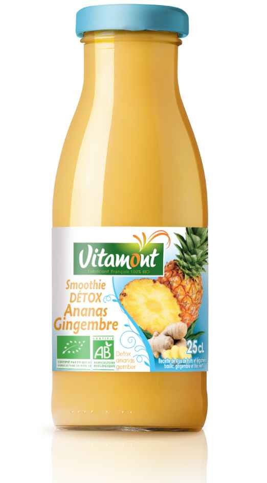 Smoothie détox ananas gingembre bio