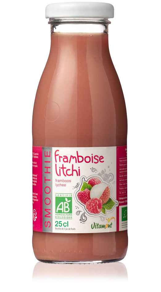 Smoothie framboise litchi bio