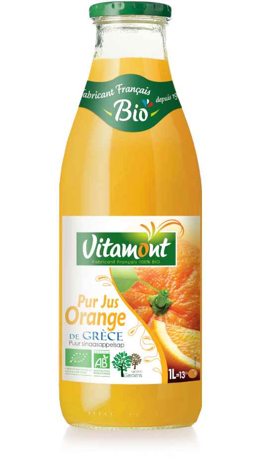 Pur jus d'orange de Grèce bio - Les incontournables - Vitamont