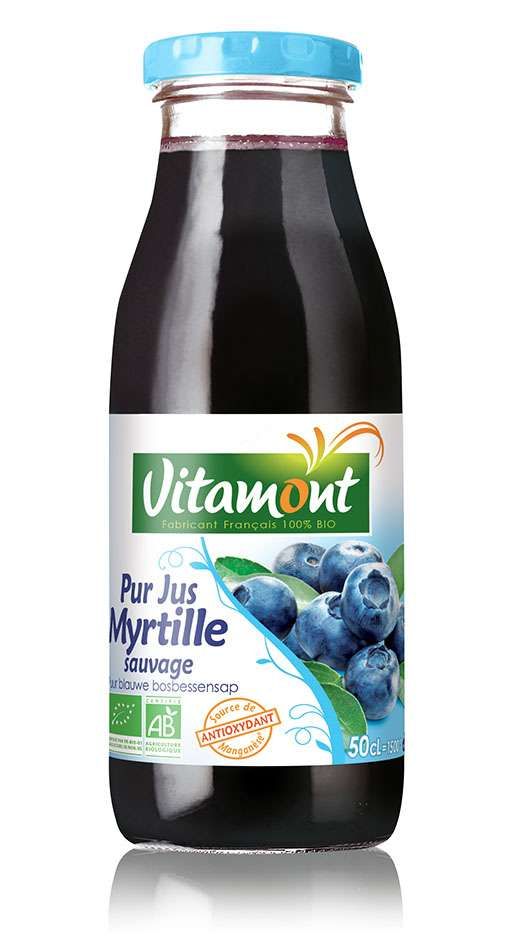 Pur jus de myrtille sauvage bio