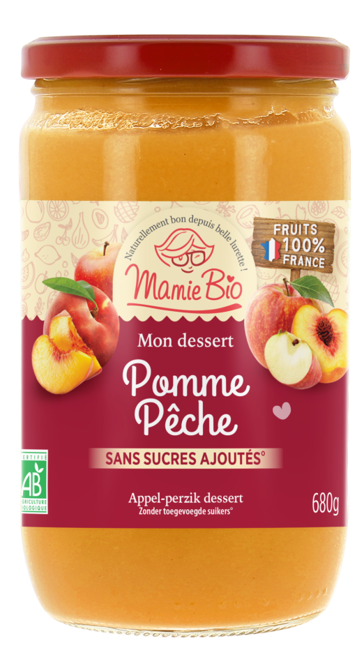 Purée de Pomme Pêche France bio