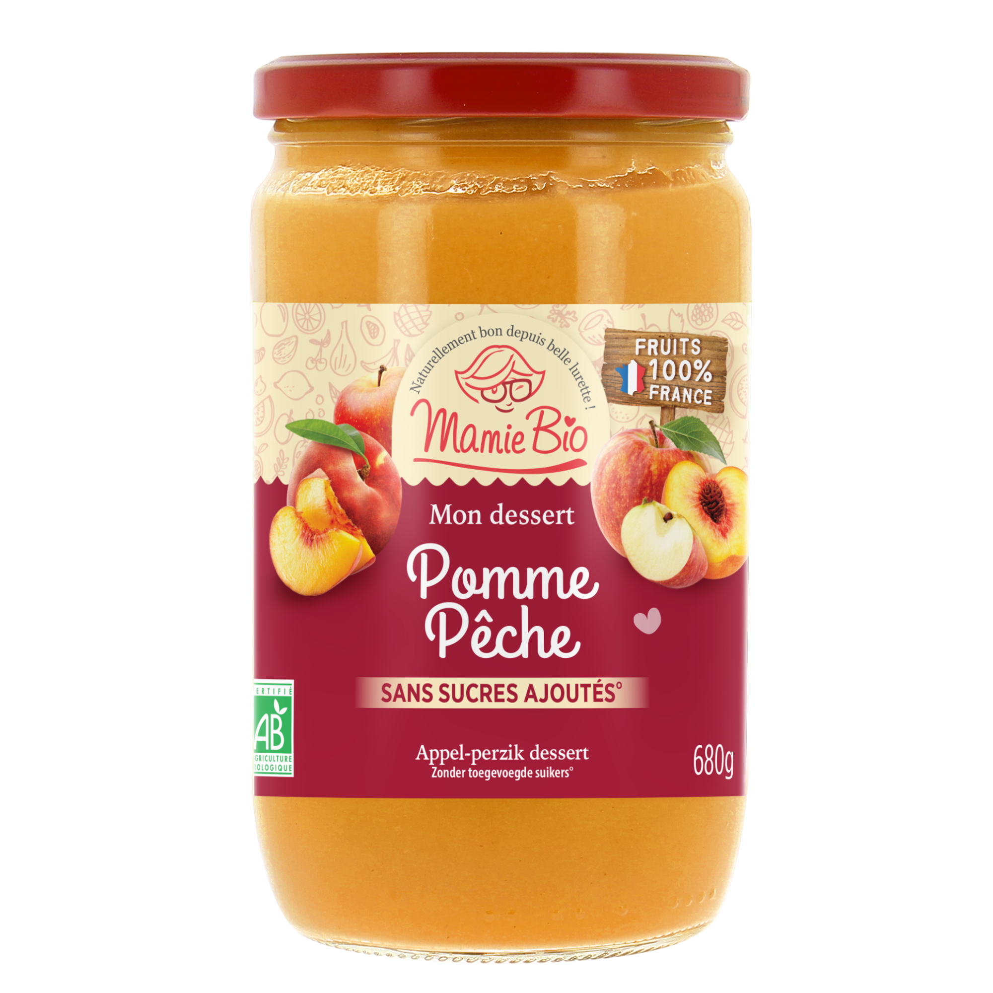 Purée de Pomme Pêche France bio