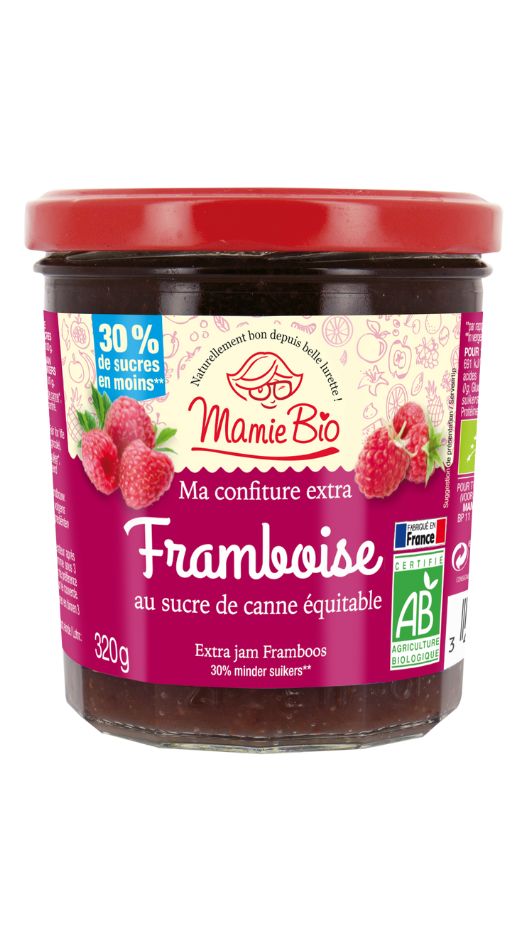 Confiture extra framboise bio