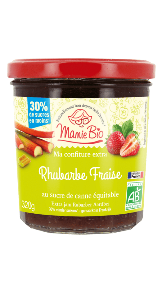 Confiture extra Rhubarbe Fraise bio