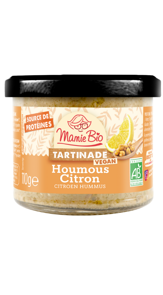 tartinade bio houmous citron