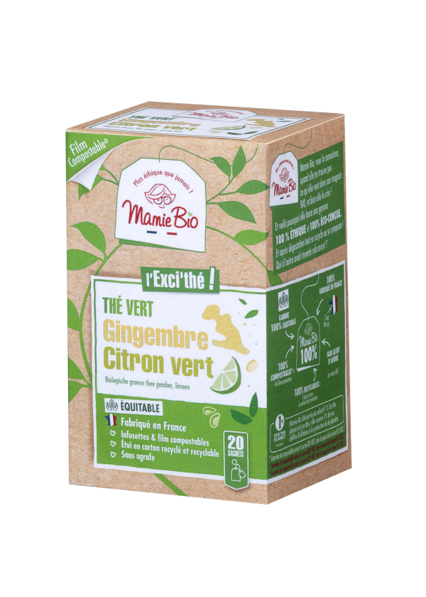 thé vert gingembre citron vert bio