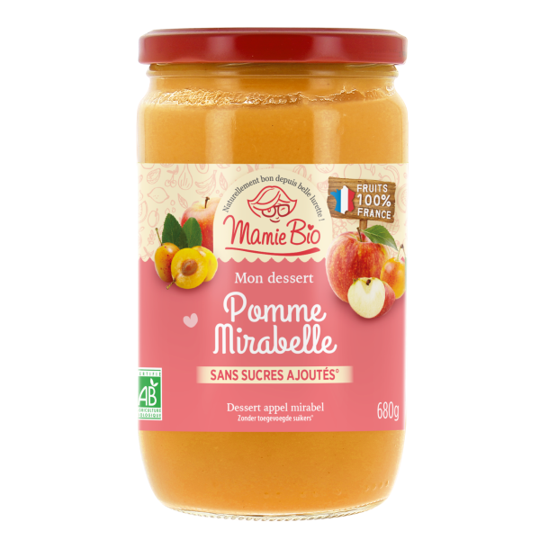 Purée de pomme mirabelle France bio