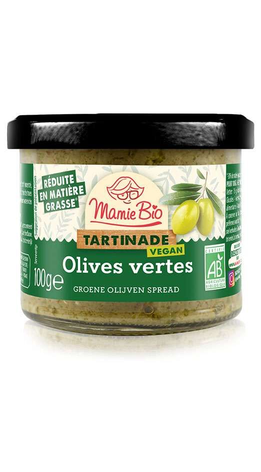 tartinade bio olives vertes