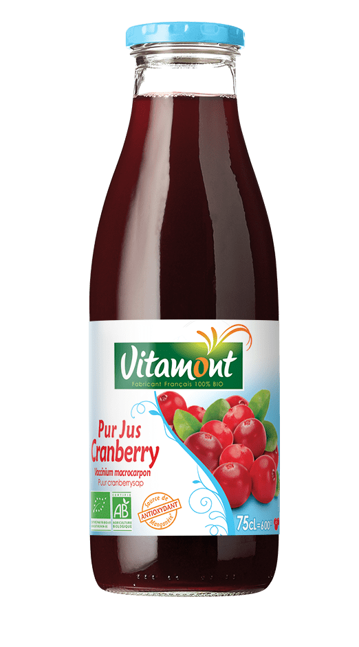 Bouteille de pure jus de cranberry