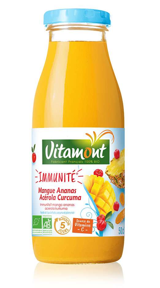 boisson imunité mangue ananas acérola curcuma