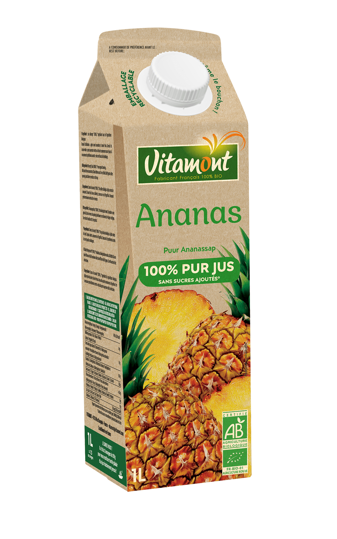 Pur jus d’ananas bio