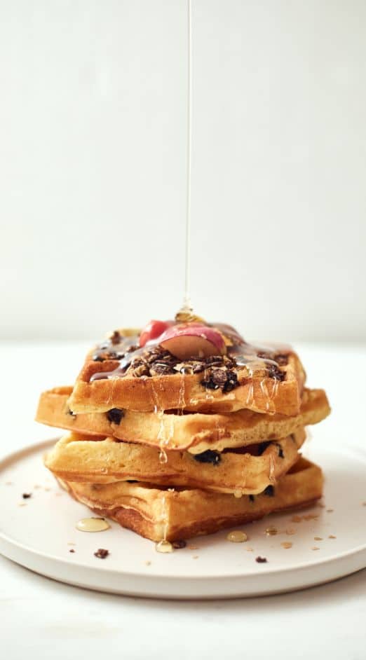 gaufre au dessert de fruits bio