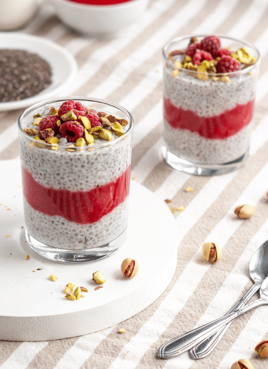 chia pudding framboise