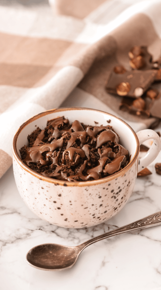 mug cake à la pâte à tartiner