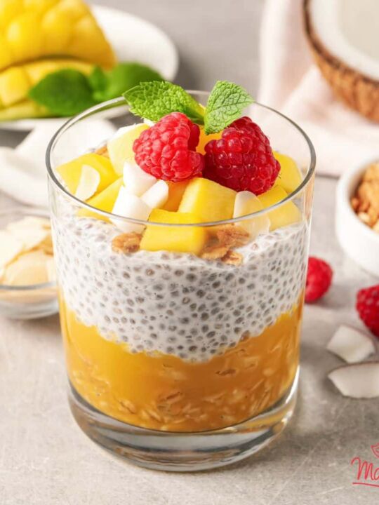 chia pudding pomme mangue