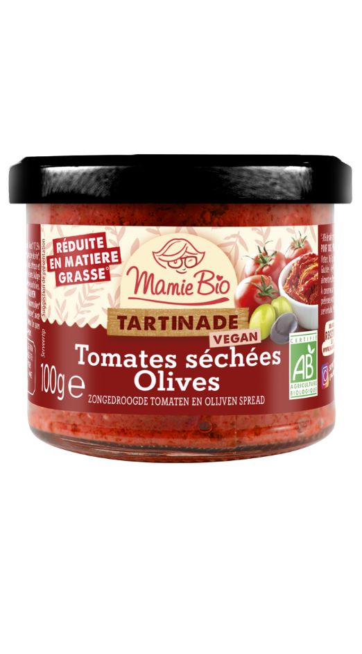 Tartinade bio Tomates séchées Olives