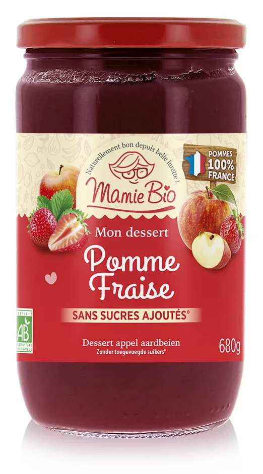 Dessert Purée de Pomme Fraise.