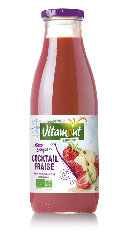 Jus de pomme carotte gingembre BIO, Vitamont (75 cl)