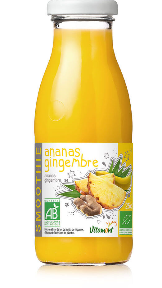 Un délicieux smoothie au bon goût d'ananas et de mangue 