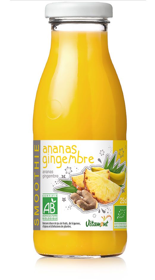 Un délicieux smoothie au bon goût d'ananas et de mangue