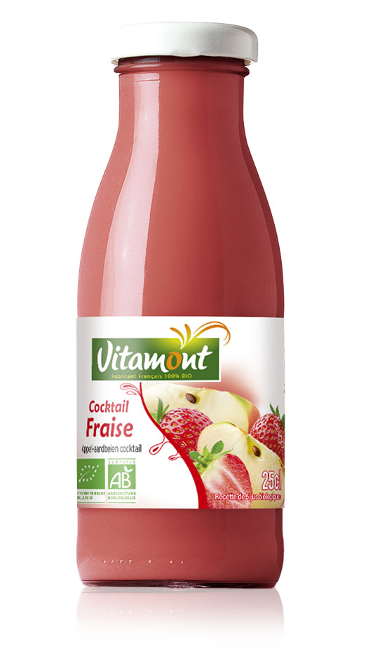 Cocktail Fraise Bio en format mini.